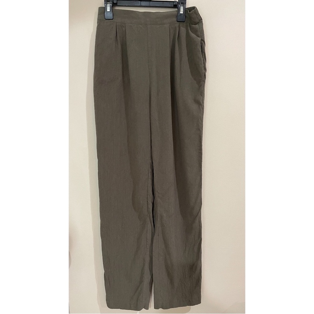 vintage rabbit rabbit rabbit designs womens high waist olive green pants size 6